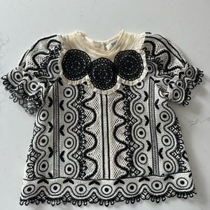 SEA New York Lace Pattern Top